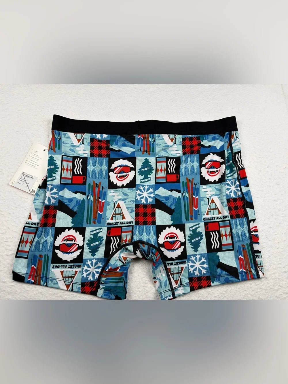 SAXX |‎ Men's Blue Chalet Print Boxer Briefs NWT XXL